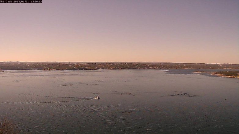Lake Travis webcam, January 31, 2016 12:45 PM CT