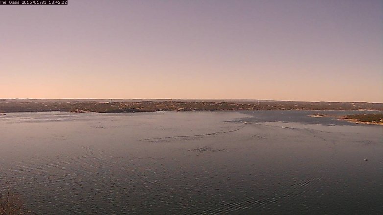 Lake Travis webcam, January 31, 2016 12:50 PM CT