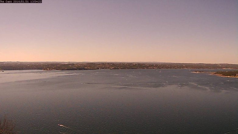 Lake Travis webcam, January 31, 2016 1:00 PM CT