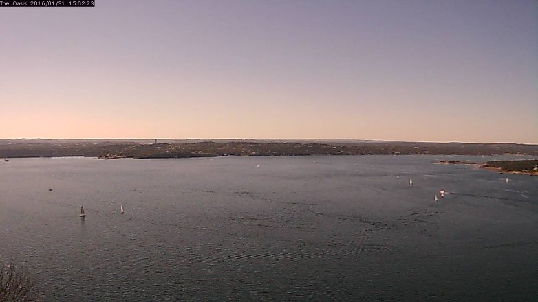 Lake Travis webcam, January 31, 2016 2:10 PM CT