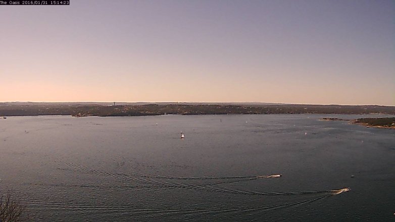 Lake Travis webcam, January 31, 2016 2:20 PM CT