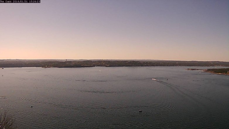 Lake Travis webcam, January 31, 2016 2:30 PM CT