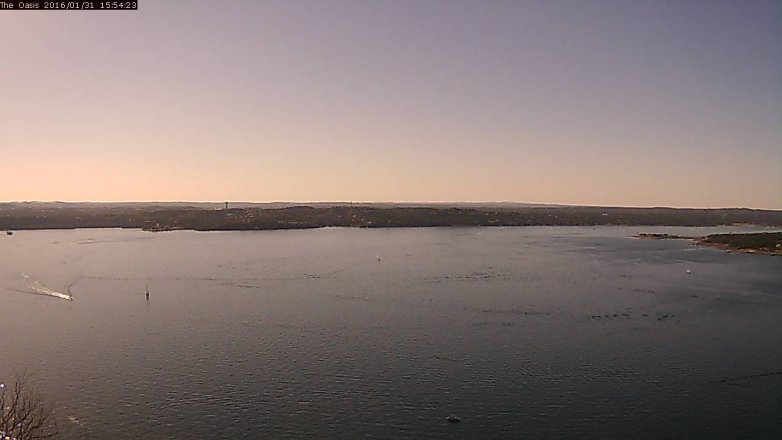 Lake Travis webcam, January 31, 2016 3:00 PM CT