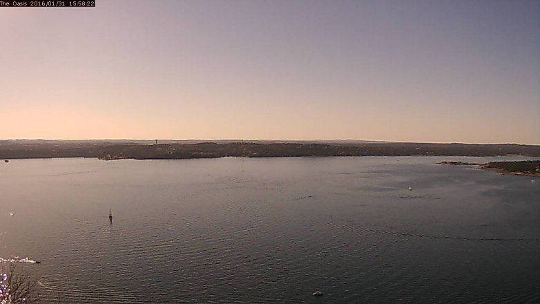 Lake Travis webcam, January 31, 2016 3:05 PM CT