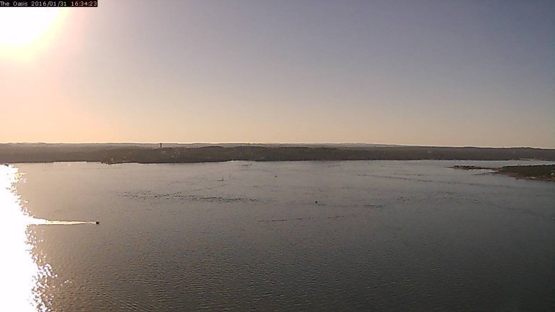 Lake Travis webcam, January 31, 2016 3:40 PM CT