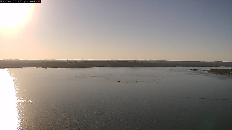 Lake Travis webcam, January 31, 2016 3:50 PM CT