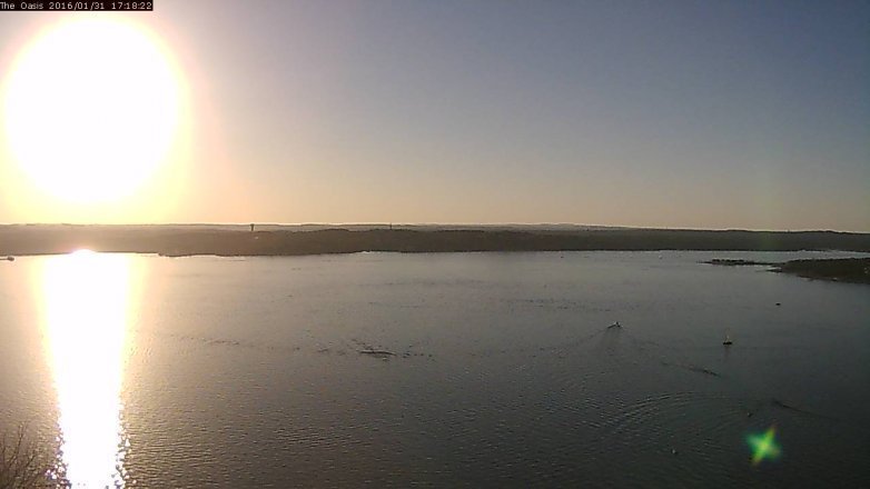 Lake Travis webcam, January 31, 2016 4:25 PM CT