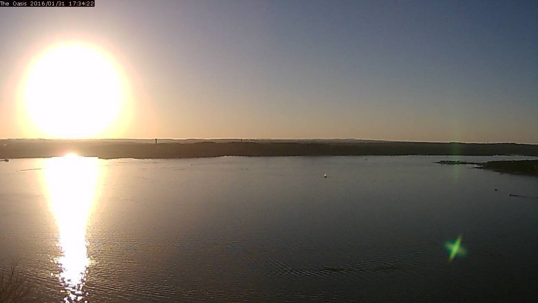 Lake Travis webcam, January 31, 2016 4:40 PM CT