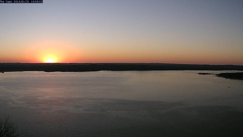Lake Travis webcam, January 31, 2016 5:15 PM CT