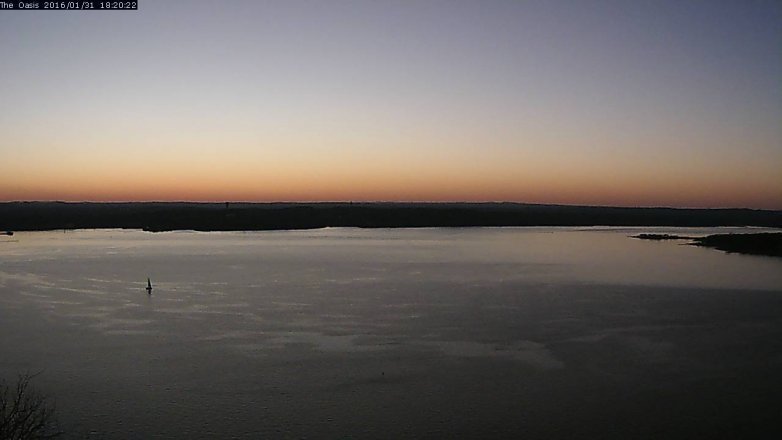 Lake Travis webcam, January 31, 2016 5:25 PM CT