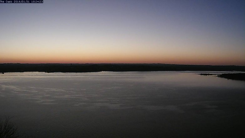 Lake Travis webcam, January 31, 2016 5:30 PM CT