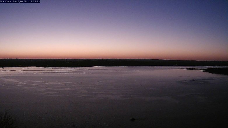 Lake Travis webcam, January 31, 2016 5:35 PM CT