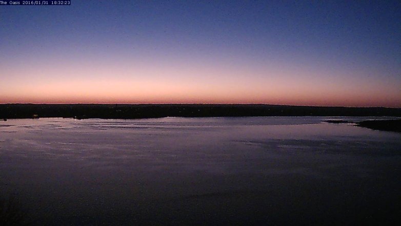 Lake Travis webcam, January 31, 2016 5:40 PM CT