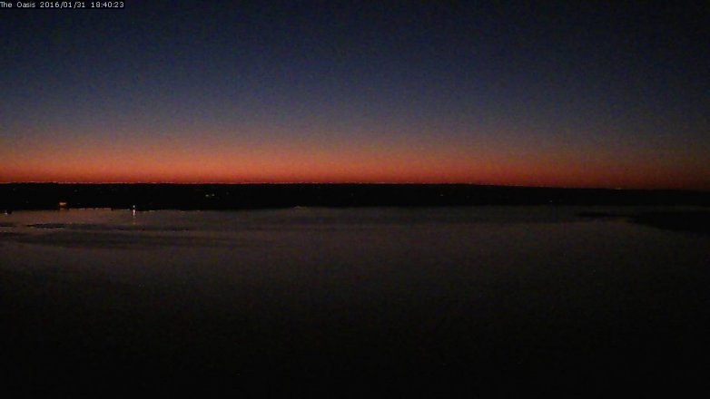 Lake Travis webcam, January 31, 2016 5:45 PM CT