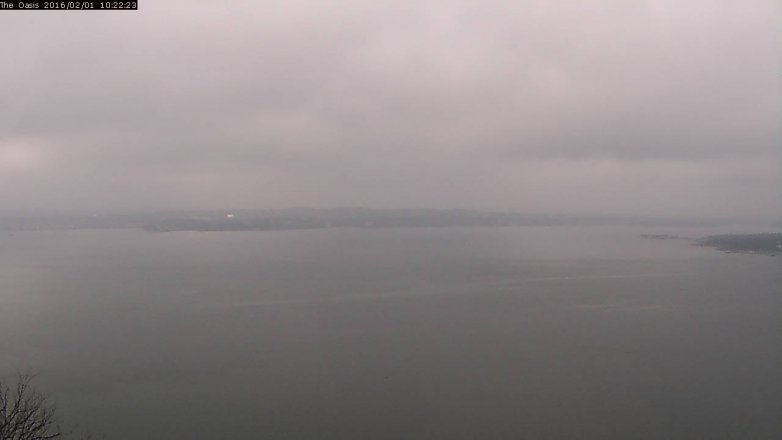 Lake Travis webcam, February 1, 2016 9:30 AM CT