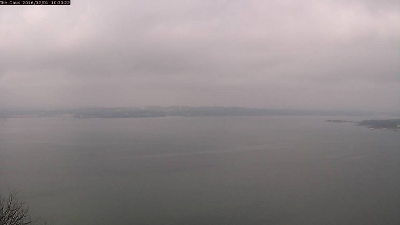 Lake Travis webcam, February 1, 2016 9:35 AM CT