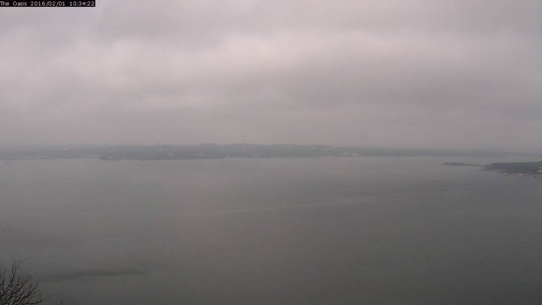 Lake Travis webcam, February 1, 2016 9:40 AM CT