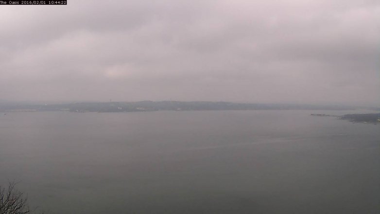 Lake Travis webcam, February 1, 2016 9:50 AM CT