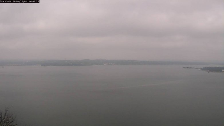 Lake Travis webcam, February 1, 2016 9:55 AM CT