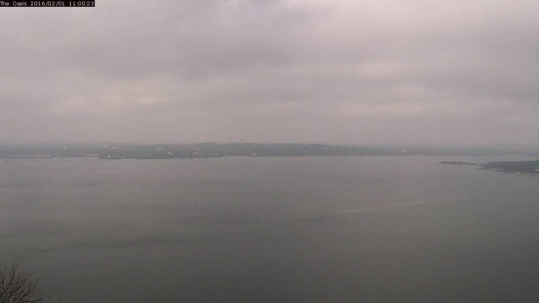 Lake Travis webcam, February 1, 2016 10:05 AM CT