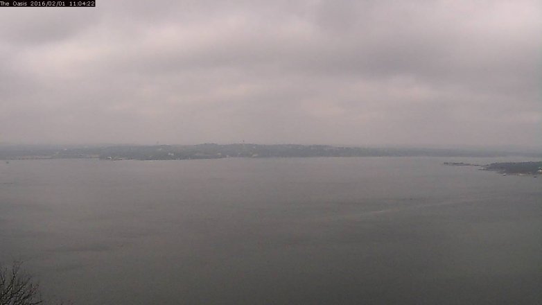 Lake Travis webcam, February 1, 2016 10:10 AM CT