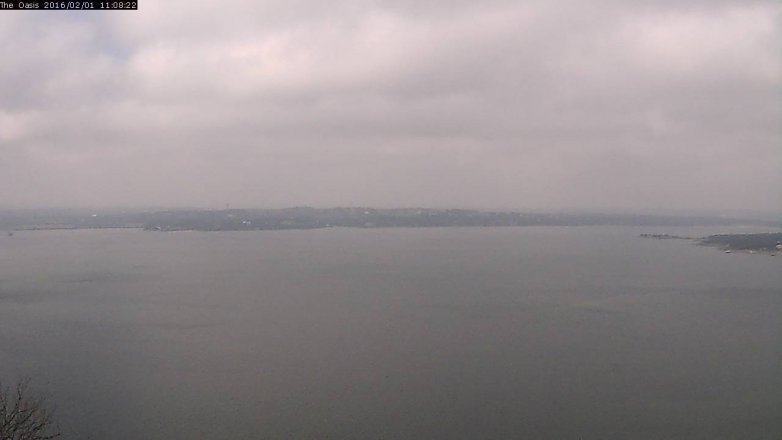Lake Travis webcam, February 1, 2016 10:15 AM CT
