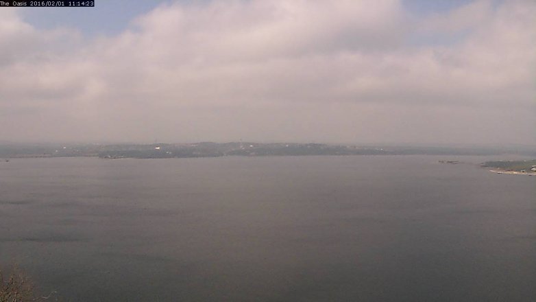 Lake Travis webcam, February 1, 2016 10:20 AM CT