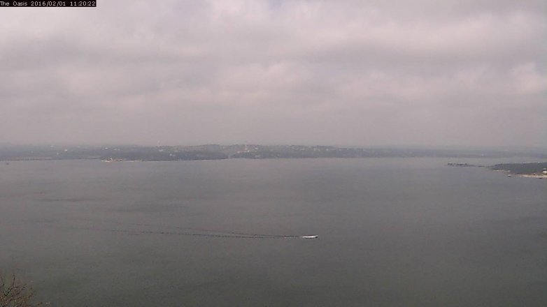 Lake Travis webcam, February 1, 2016 10:25 AM CT