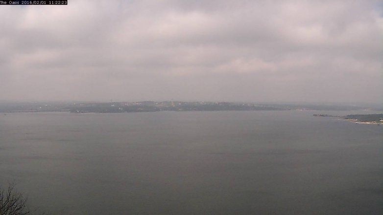 Lake Travis webcam, February 1, 2016 10:30 AM CT