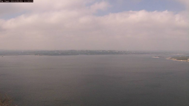 Lake Travis webcam, February 1, 2016 10:35 AM CT