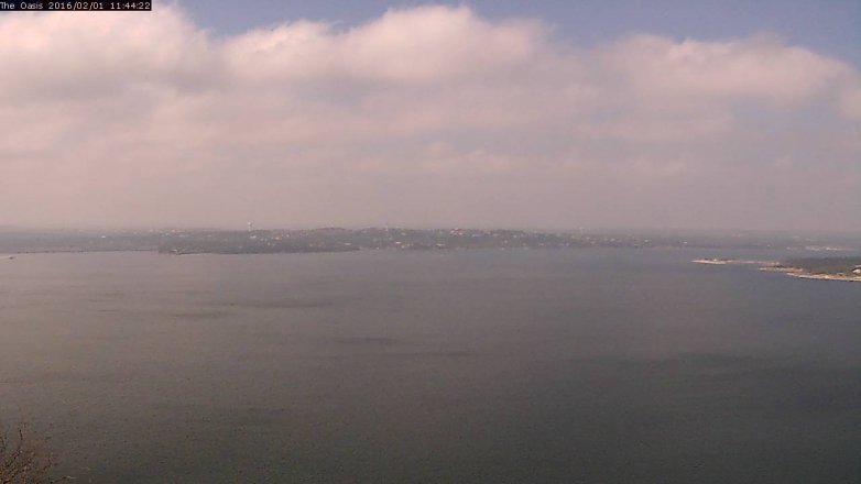 Lake Travis webcam, February 1, 2016 10:50 AM CT