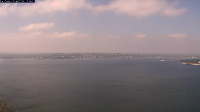 Lake Travis webcam, February 1, 2016 11:05 AM CT