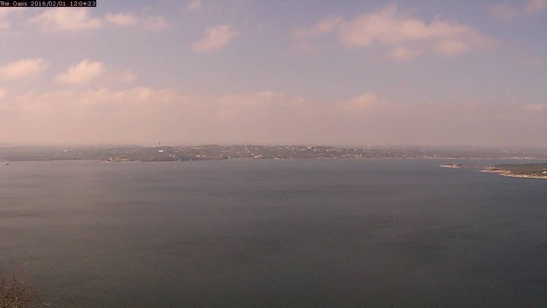 Lake Travis webcam, February 1, 2016 11:10 AM CT