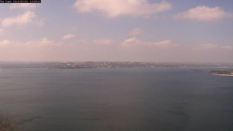 Lake Travis webcam, February 1, 2016 11:15 AM CT