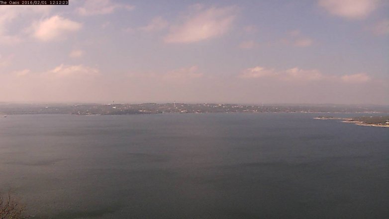 Lake Travis webcam, February 1, 2016 11:20 AM CT