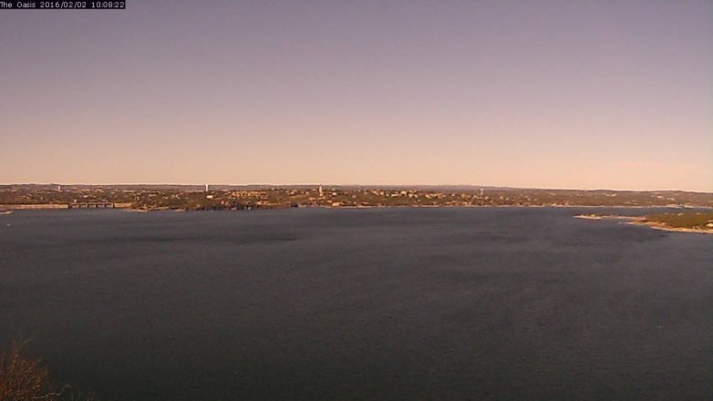 Lake Travis webcam, February 2, 2016 9:15 AM CT