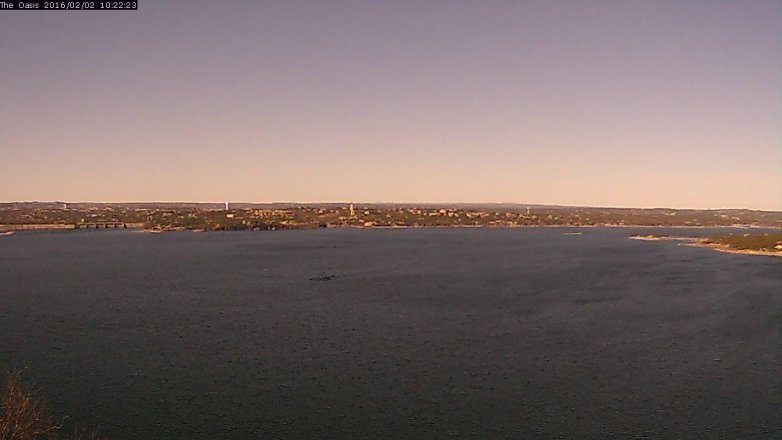 Lake Travis webcam, February 2, 2016 9:30 AM CT