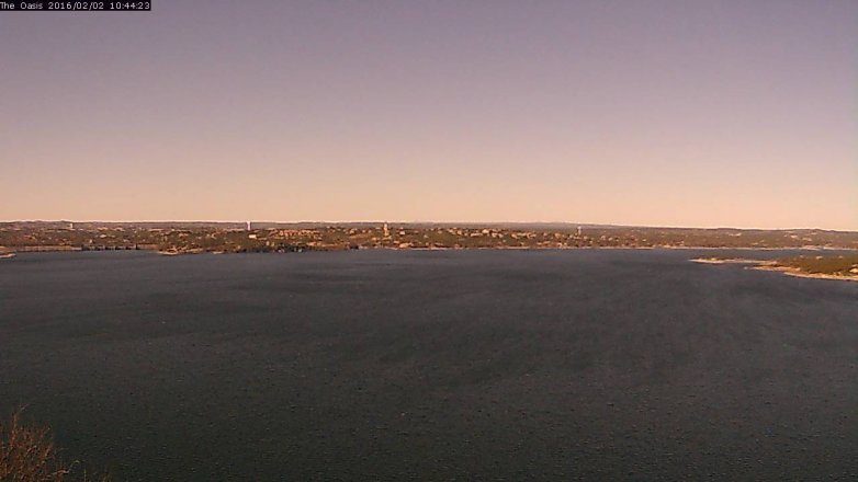 Lake Travis webcam, February 2, 2016 9:50 AM CT