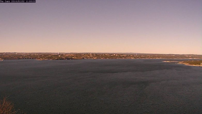 Lake Travis webcam, February 2, 2016 10:05 AM CT