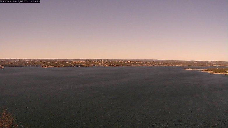 Lake Travis webcam, February 2, 2016 10:10 AM CT