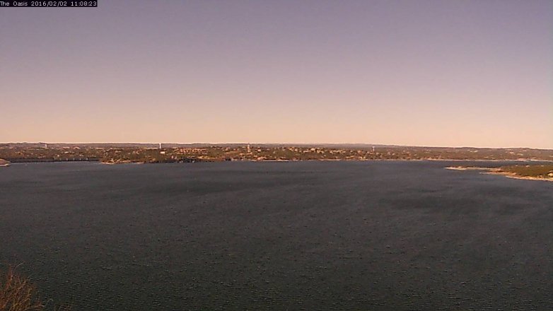 Lake Travis webcam, February 2, 2016 10:15 AM CT