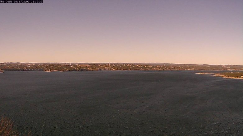 Lake Travis webcam, February 2, 2016 10:20 AM CT