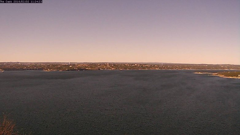 Lake Travis webcam, February 2, 2016 10:30 AM CT