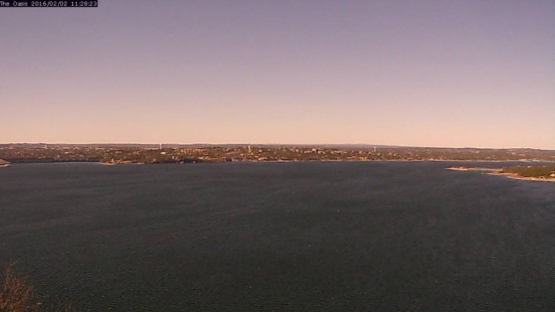 Lake Travis webcam, February 2, 2016 10:35 AM CT