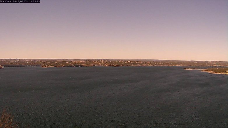 Lake Travis webcam, February 2, 2016 10:40 AM CT