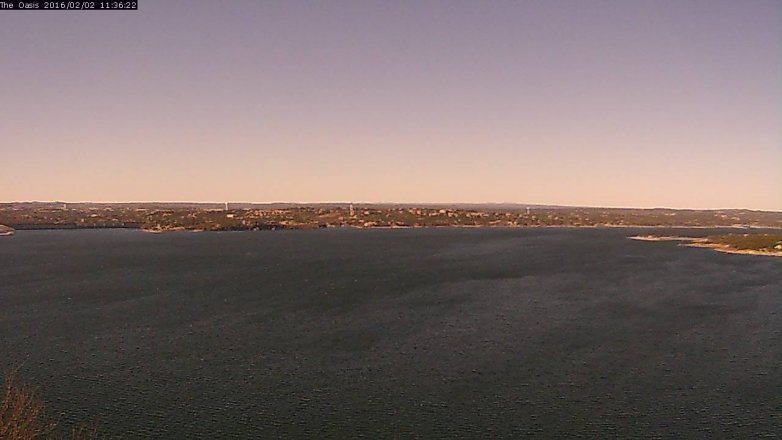 Lake Travis webcam, February 2, 2016 10:45 AM CT