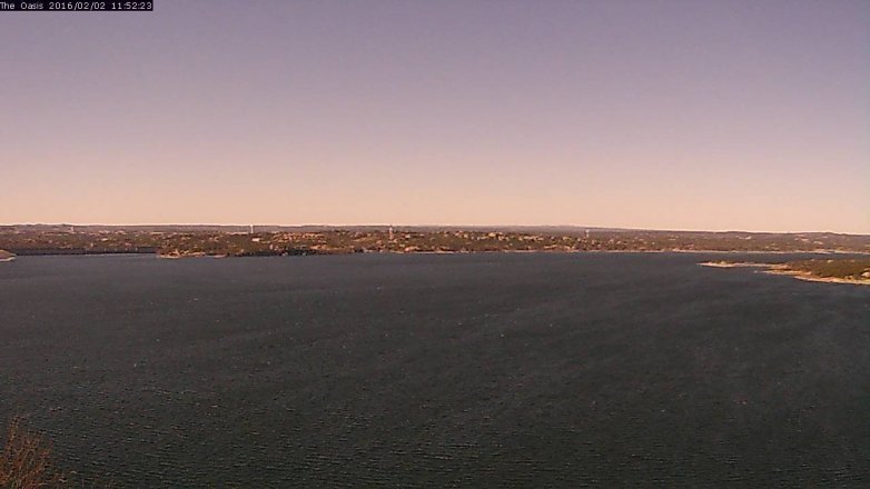 Lake Travis webcam, February 2, 2016 11:00 AM CT