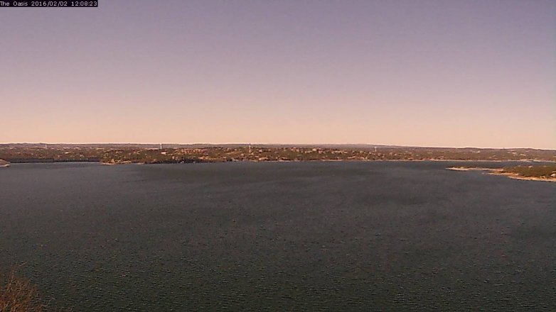 Lake Travis webcam, February 2, 2016 11:15 AM CT