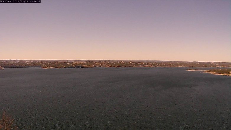 Lake Travis webcam, February 2, 2016 11:30 AM CT