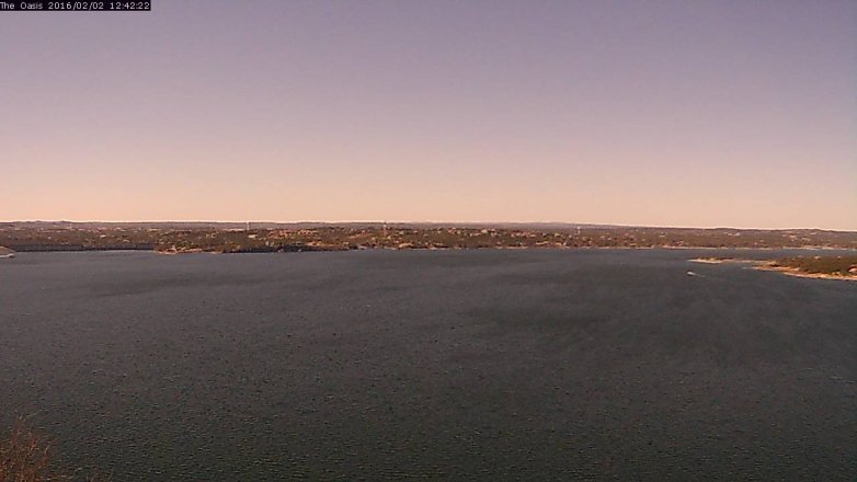 Lake Travis webcam, February 2, 2016 11:50 AM CT